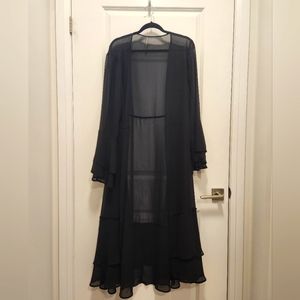 Plus Size Sheer Ruffle Cover Up